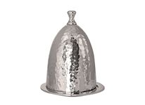 Tandpetshållare med hamrat lock i tenn från Munka Tenn