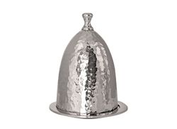Toothpick holder with hammered lid in pewter from Munka Tenn
