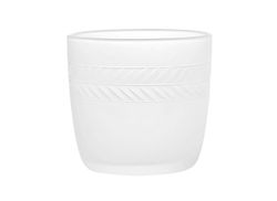 Laurel wreath, candle lantern in frosted hand-engraved glass, from Munka Tenn