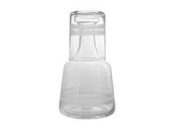 Stock wreath, hand-engraved night bottle with glass from Munka Tenn