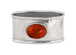 Napkin ring with amber-colored polished "Citrine" from Munka Tenn