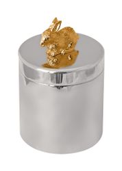 Ash, with gilded rabbit on the lid, from Munka Tenn