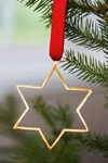 Christmas ornament - STAR - for tree or window hand cast in pewter and tin, stamped Munka