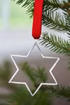 Christmas ornaments - STAR for tree or window hand cast in pewter, stamped Munka