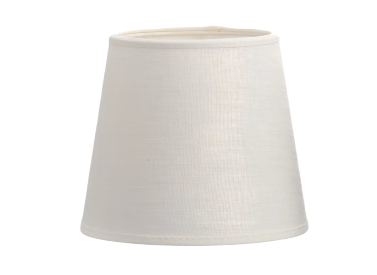 Lampskärm i benvitt linne, 17 cm