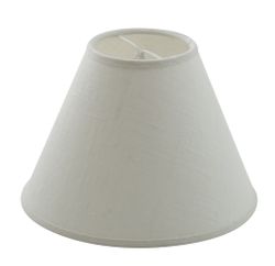 Lampshade in off-white linen, bottom diameter: 20 cm, top diameter: 10 cm, height: 12.5 cm