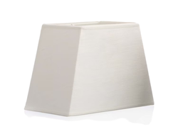 Lampshade in off-white linen, rectangular, 20 x 12 cm