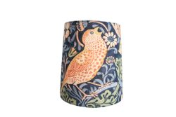 Lampshade with William Morris fabric in blue that fits Munka Tenn lamps