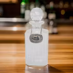 GIN name tag to hang on carafes, made of pewter, from Munka Tenn