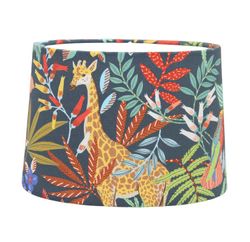 Lampskärm, oval med motiv djungel och giraff, som bland annat passar till Munka