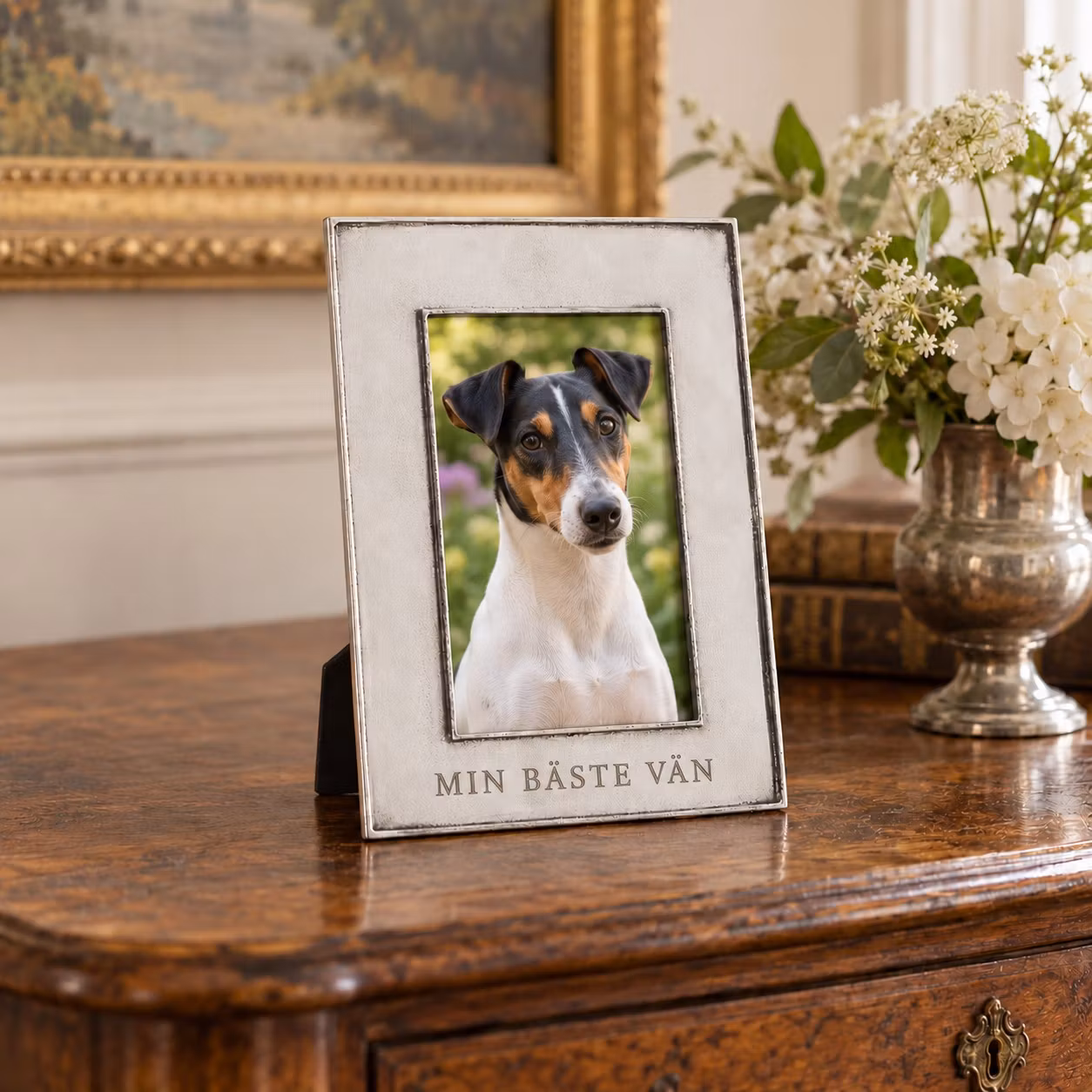 Nathalie, pewter photo frame 22 cm x 17 cm, fro Munka Tenn