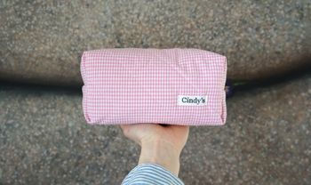 Necessär Small - Rosa/rutig