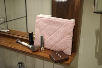 Flat Pouch - Rosa/Prickig