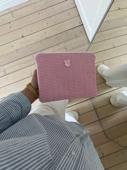 Flat Pouch - Rosa/rutig