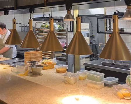 Värmelampa Trattoria, fast kabel 1250 Brons, STAYHOT