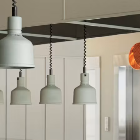 Värmelampa med Hiss Focus MS Umbra Mid Grey, STAYHOT