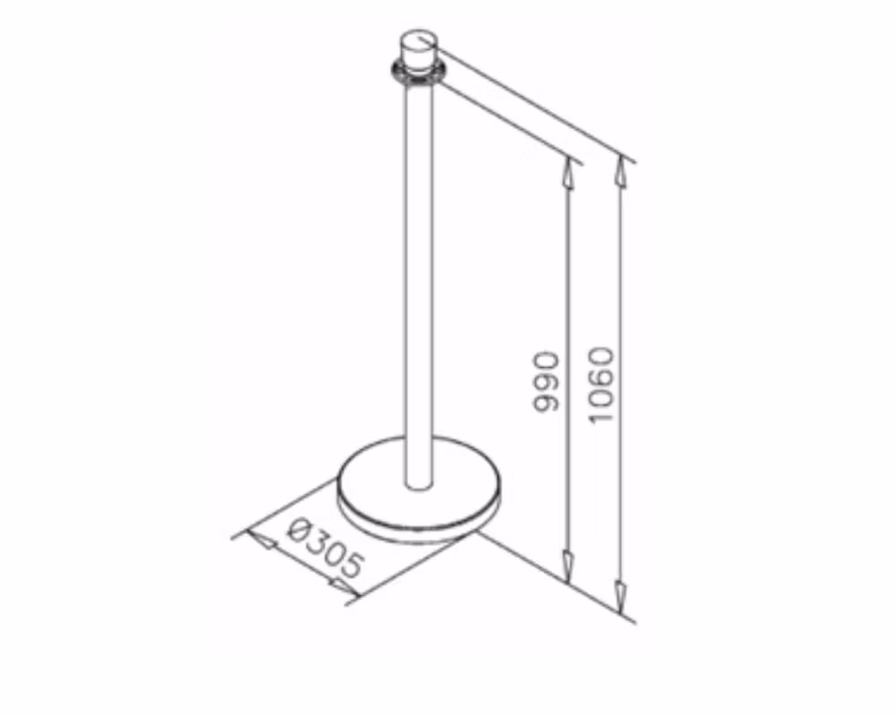 Stolpe 5811 Serien i 5 Färger, H1060mm, LOBELIUS