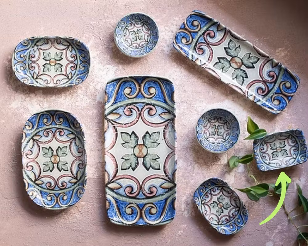 Amalfi QUADRO Rektangulär Tallrikar 13cm (12x8cm), IDFine