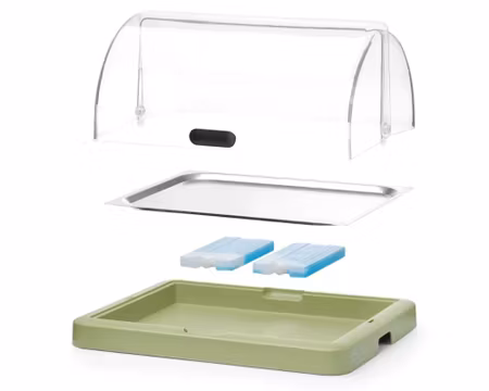 Kylutställning Rolltop UNIQ Bricka:40×30cm Beige, HENDI