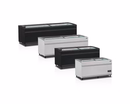 Kombinerad Kyl och Frysbox Stormarknad i SVART eller VIT, 1856x858x890mm, TEFCOLD