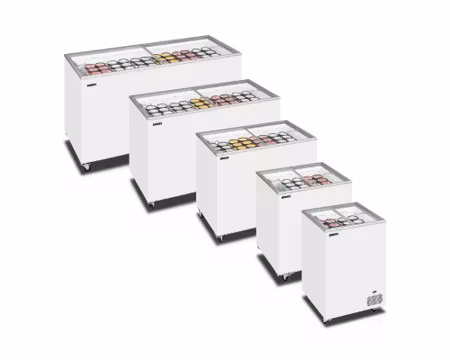 Glass frysbox IC701SC, 2055x630x892mm 670Liter, TEFCOLD