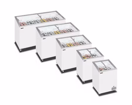 Glass frysbox IC402SCEB LED, 1300x615x949mm 352Liter, TEFCOLD