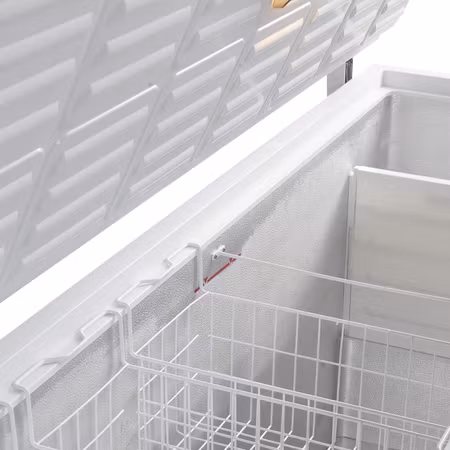 Frysbox/Glass Frysbox FR605S SL, 1804x680x945mm 587 Liter Med 3 korgar, Lock av Råstfritt Stål, TEFCOLD