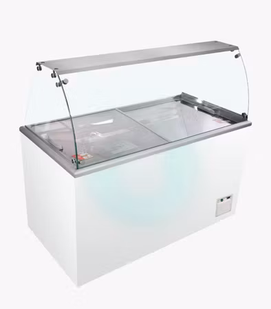 Kulglass Display IDA400-W1+, 1344x694x1330mm 10 Napoliplåtar (5L), TEFCOLD