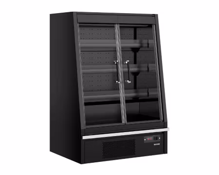 Multideck Kyl Galaxy+ GPL10FGD Black För Stormarknader, 1020x740x1500mm 598 Liter, TEFCOLD