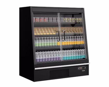 Multideck Kyl Galaxy+ GPL14FGD Black För Stormarknader, 1330x740x1500mm 797 Liter, TEFCOLD