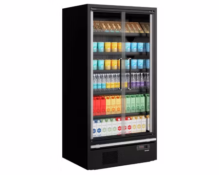 Multideck Kyl Galaxy+ GP10FGD Black För Stormarknader, 1018x750x2005mm 1083 Liter, TEFCOLD