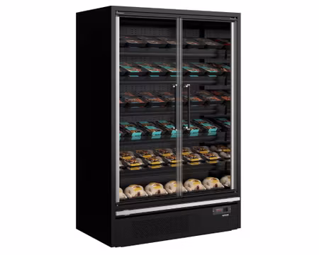 Multideck Kyl Galaxy+ GP14FGD Black För Stormarknader, 1330x750x2005mm 1443 Liter, TEFCOLD