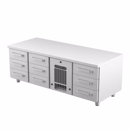 Grillkylbänk VLG-1609 9xLådor Med Ram För GN1/1-100mm, 1600x650x600mm, COOLPART