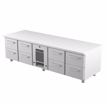 Grillkylbänk VLG-2008 8xLådor Med Ram För GN1/1-150mm, 2000x650x600mm, COOLPART