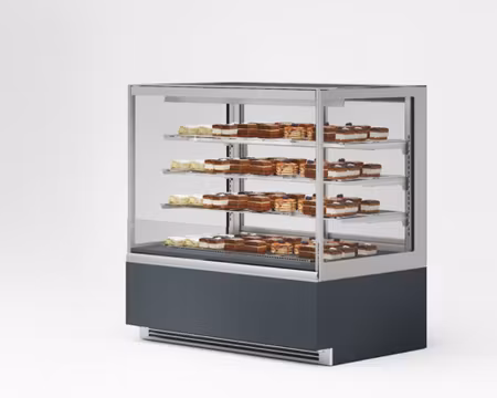 JUKA ÖPPEN Displaymonter RAFAELLO 65 CH, 3st Hyllor+Botten 650x850x1370mm, COOLPART