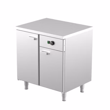 Värmeskåp Med Neutral Toppskiva LK-820, 800x650x900mm 2st Skåp För GN1/1, COOLPART