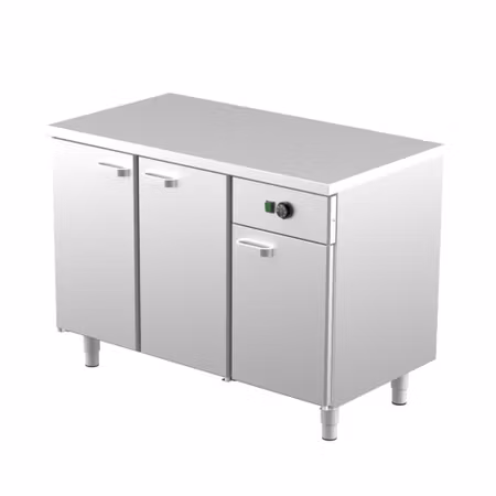 Värmeskåp Med Neutral Toppskiva 9129, 1200x650x900mm 3st Skåp För GN1/1, COOLPART
