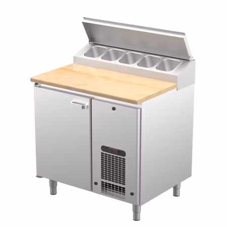 Bagerikylbänk PK KLE-910 Trä Toppskiva, (Passande Plåtar: 450x600mm), 930x730x900mm, COOLPART
