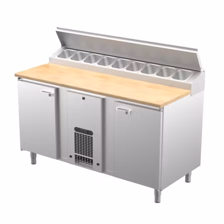 Bagerikylbänk PK KLE-1620, Trä Toppskiva, (Passande Plåtar: 400x600mm) 1600x730x900mm, COOLPART