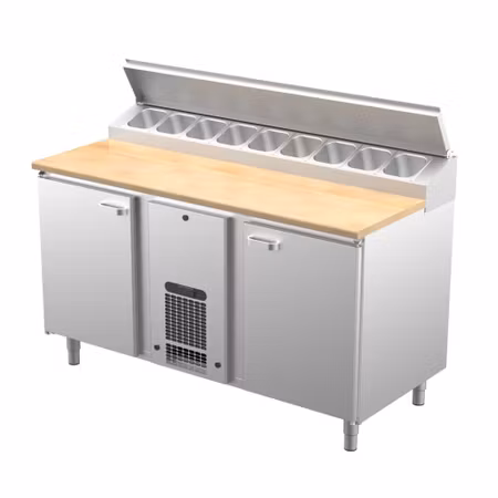 Bagerikylbänk PK KLE-1620, Trä Toppskiva, (Passande Plåtar: 450x600mm) 1600x730x900mm, COOLPART