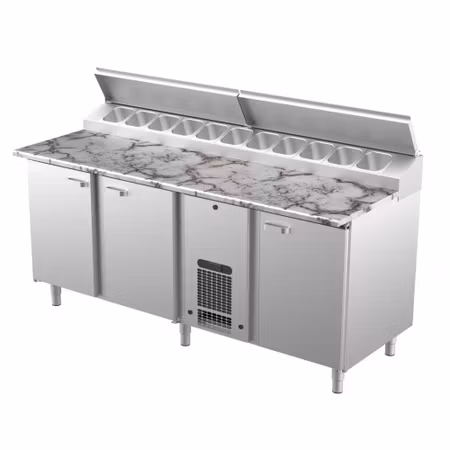 Bagerikylbänk PK KLE-2031, Sten Toppskiva, (Passande Plåtar: 400x600mm) 2000x730x900mm, COOLPART