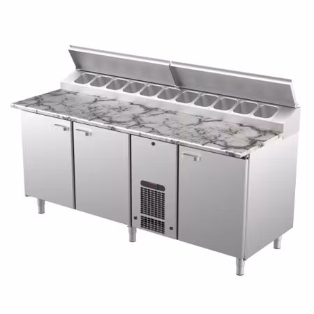 Bagerikylbänk PK KLE-2031, Sten Toppskiva, (Passande Plåtar: 450x600mm) 2000x730x900mm, COOLPART