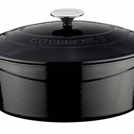 Lava Gjutjärnsgryta Oval 23x36cm Svart 4,7 Liter