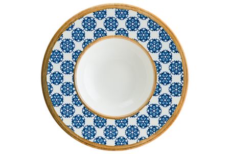 CALIF Lotus Tallrik djup Med brett bräm, D28cm