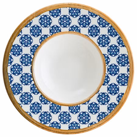 CALIF Lotus Tallrik djup Med brett bräm, D28cm