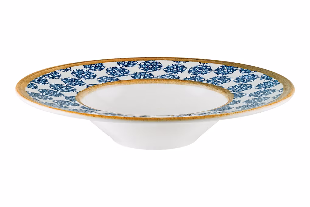 CALIF Lotus Tallrik djup Med brett bräm, D28cm