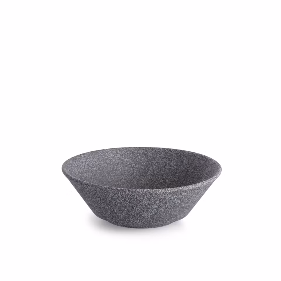 Granit  Skål Svart Rå, D15 cm