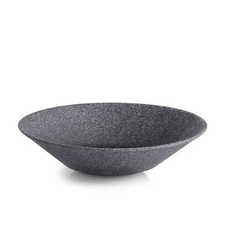 Granit Skål Svart Rå, D27 cm
