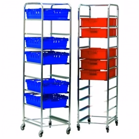 Back/Plåtvagn monteringsbar-galvad, 600x450 mm, 8gejder, H 1820 mm