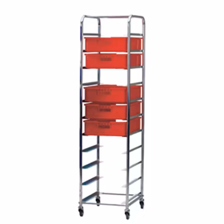 Back/plåtvagn,monteringsbar,galvad, 600x400 mm, 11gejder, H 1820 mm